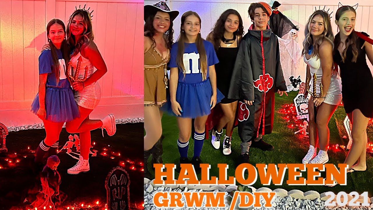 GRWM HALLOWEEN PARTY 2021/ DIY MY COSTUME  | SISTER FOREVER
