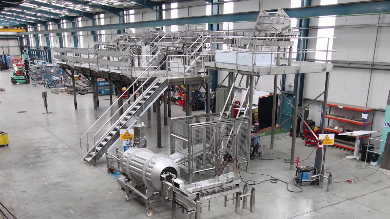 Snack Food Conveying & Seasoning System Build | KMG Systems UK Factory Timelapse