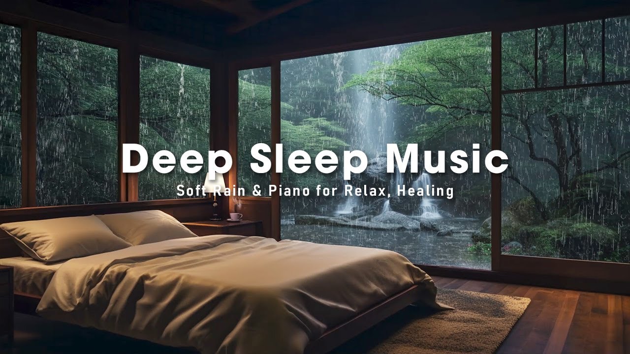 Gentle Rain & Piano for Deadline Stress - Release Tension in Warm Bedroom