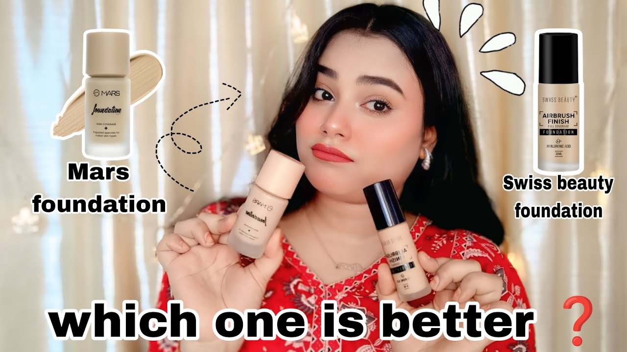 Mars full coverage foundation vs Swiss beauty air finish foundation|Comparison video ✨#trending