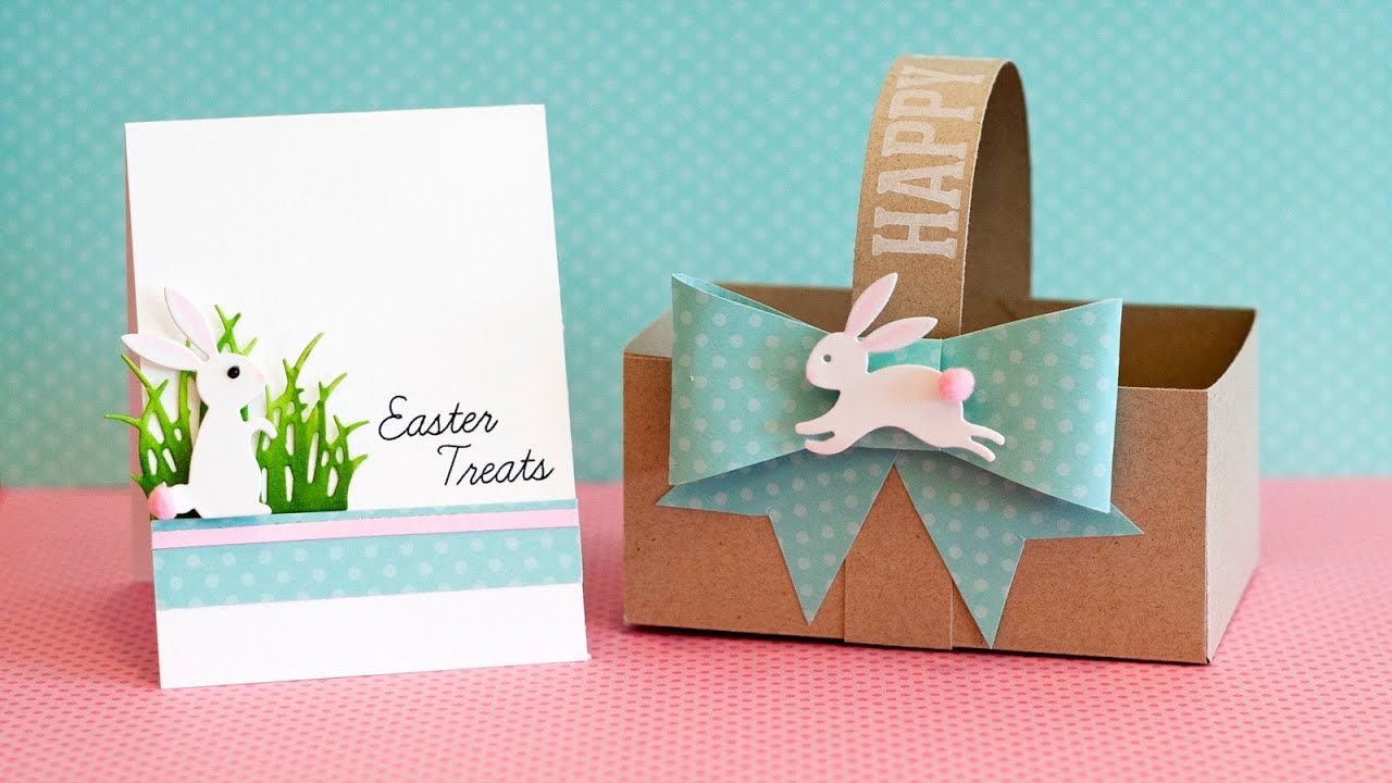 DIY Paper Basket, Bow and Card