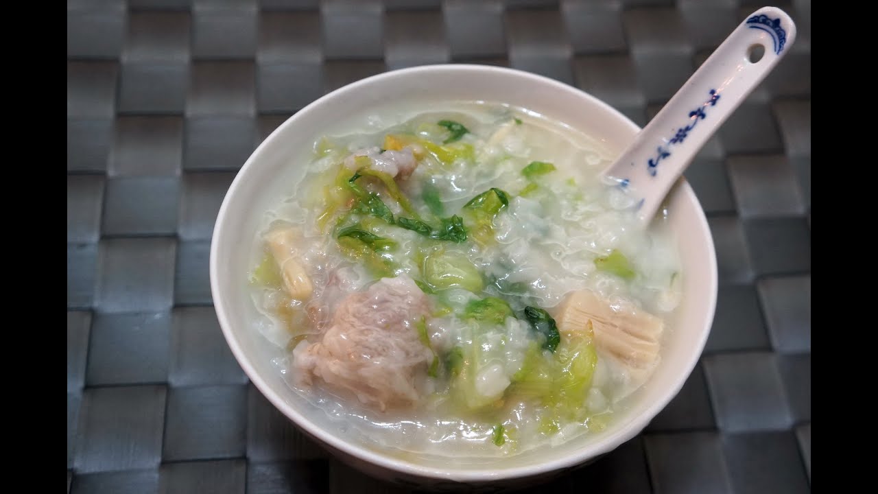 香港食譜 : 鹹瘦肉生菜粥 | 廣東話
