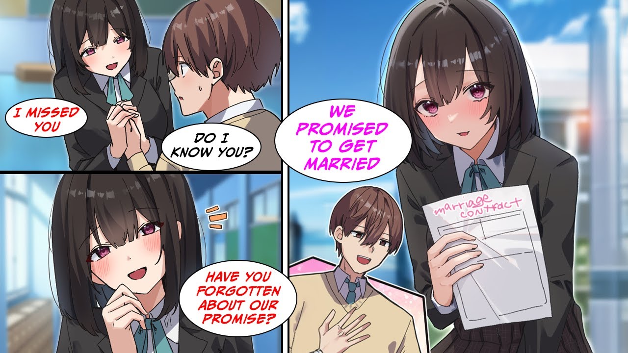 [Manga Dub] The beautiful new girl sits next to me and reminds me of our promise... [RomCom]