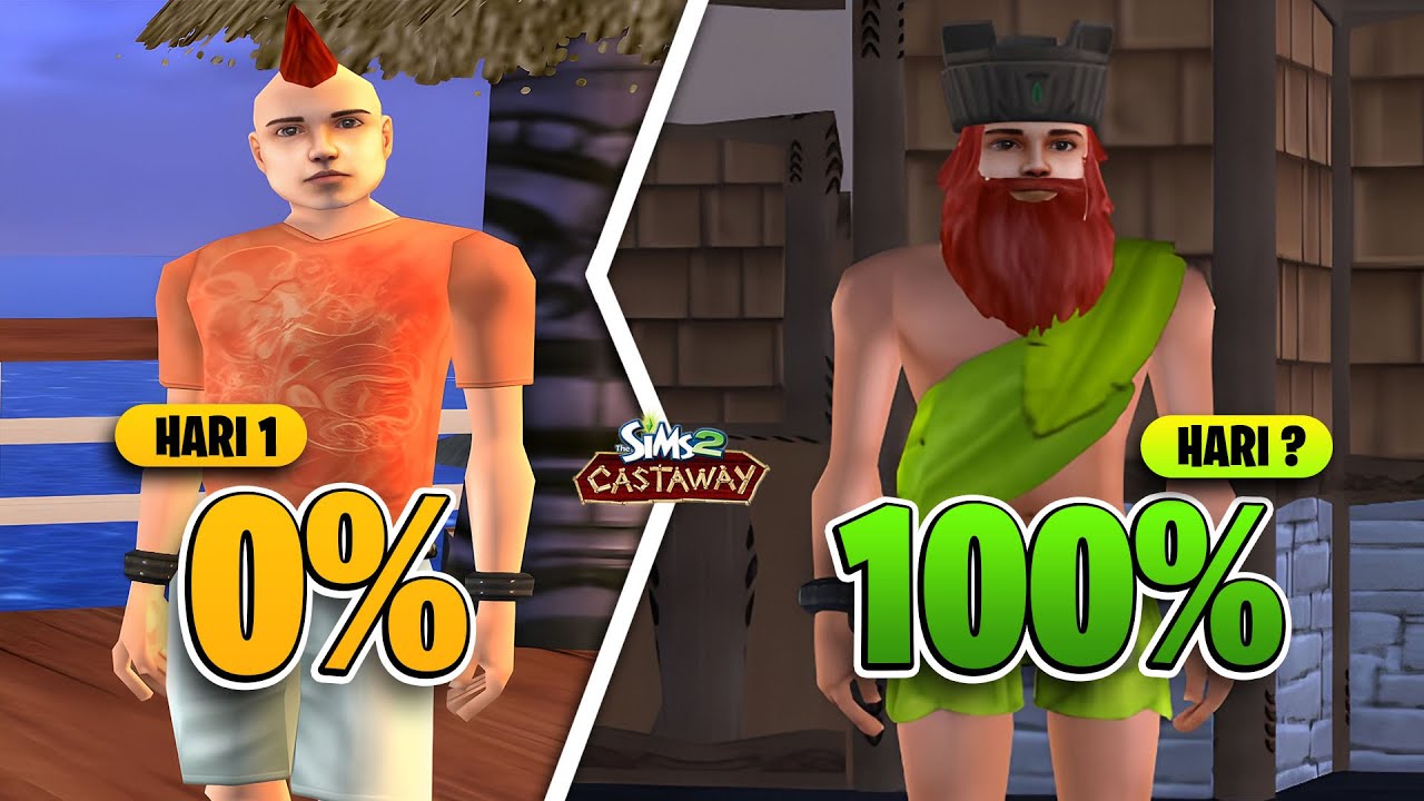 Gue TERDAMPAR di PULAU TIDAK BERPENGHUNI - The Sims 2 Castaway