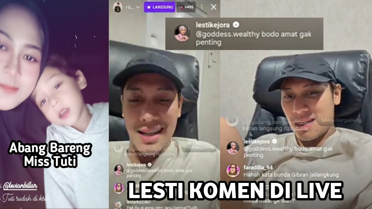 LESTI KOMEN DI LIVE RIZKY BILLAR ! ABANG L BARENG MISS TUTI GEMES BANGET LOH !!!