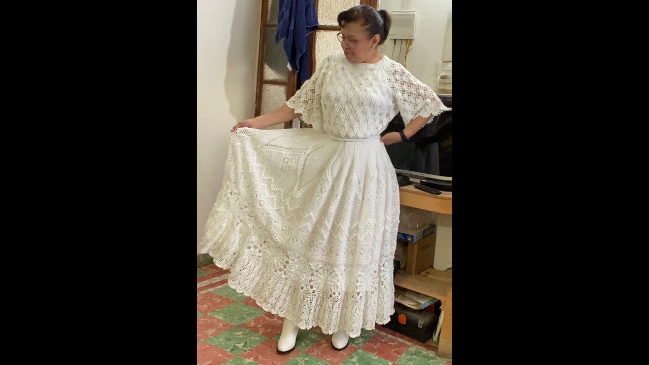 Tejo falda larga a crochet PARTE 4