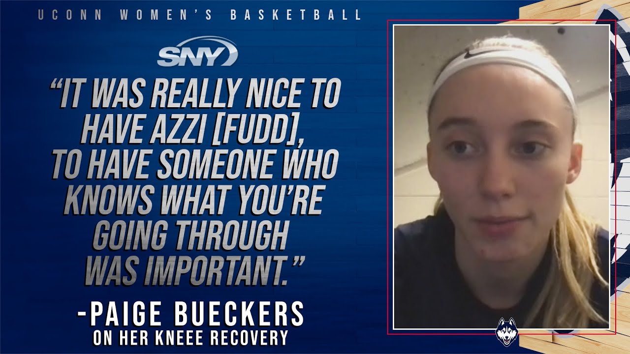 Paige Bueckers says Azzi Fudd helped her get through her knee injury | UConn News Conference | SNY