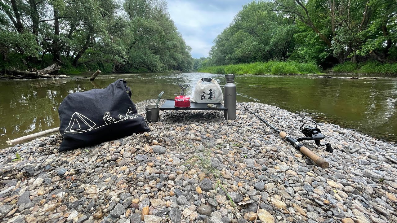 Packraft (kayak k1) / Fishing / Cooking /  Eating on Ipoly