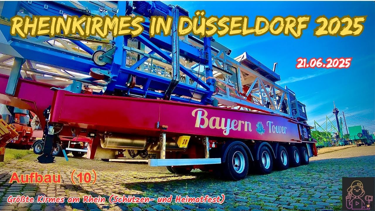 Rheinkirmes Düsseldorf 2025 Aufbau+Rundgang🚧🔟Größte Kirmes am Rhein (Schützen und Heimatfest) 2025