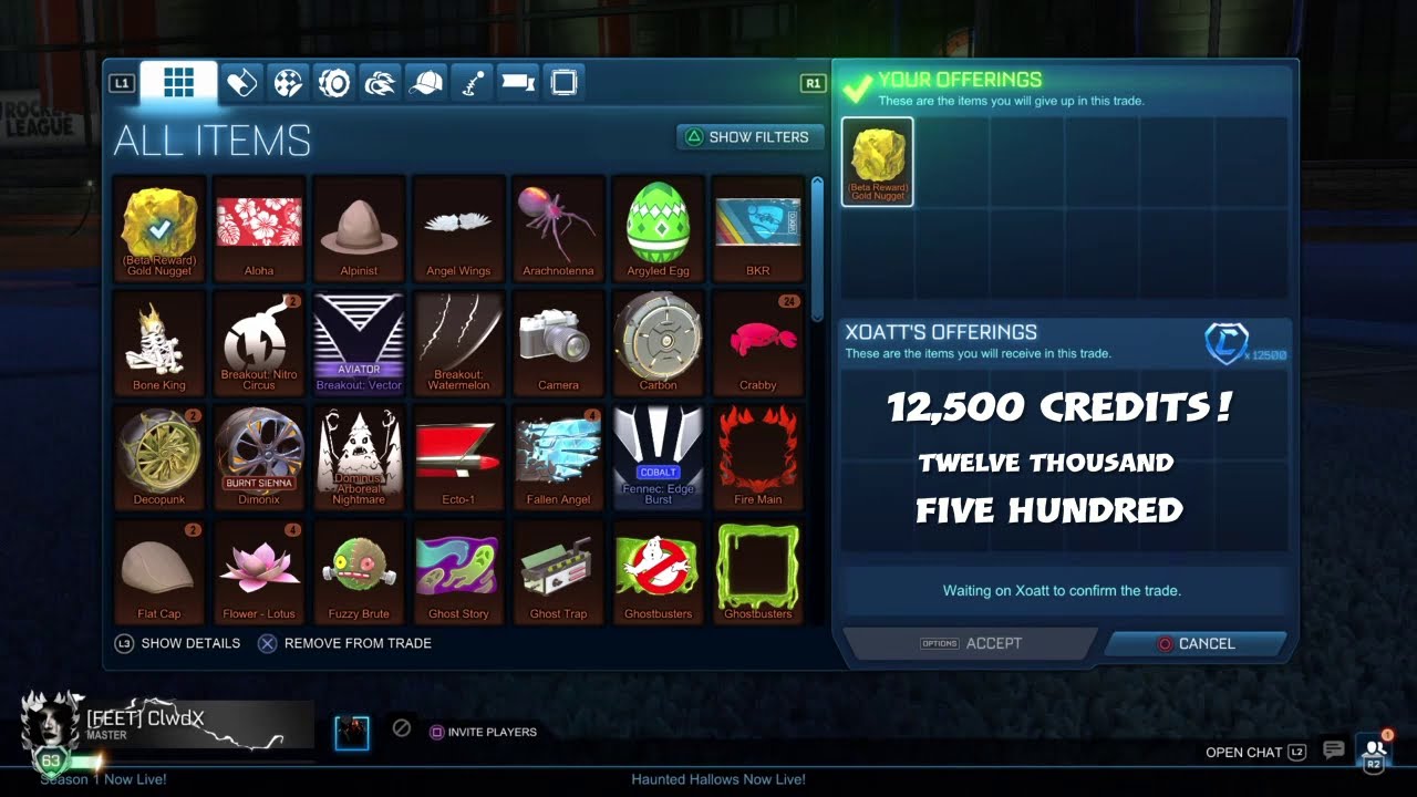 I SOLD MY GOLD BETA NUGGET ON ROCKET LEAGUE!