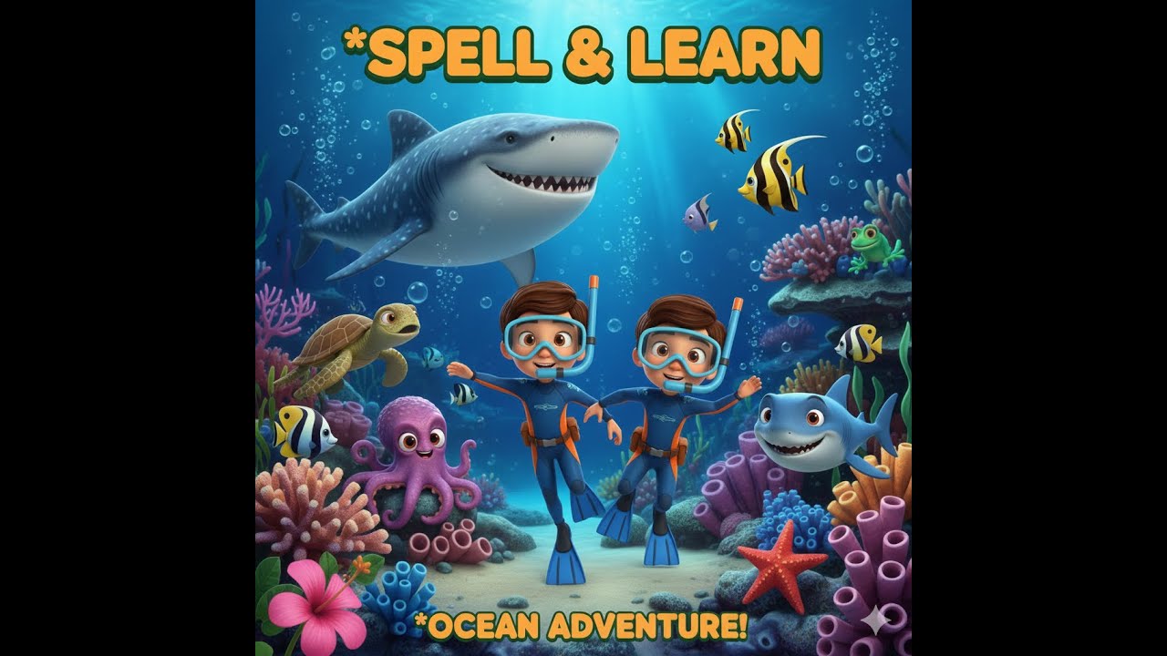 🐙🐠🦀 Sea Animals Adventure! Spell & Learn Fun Facts! 🐳🌊🐬