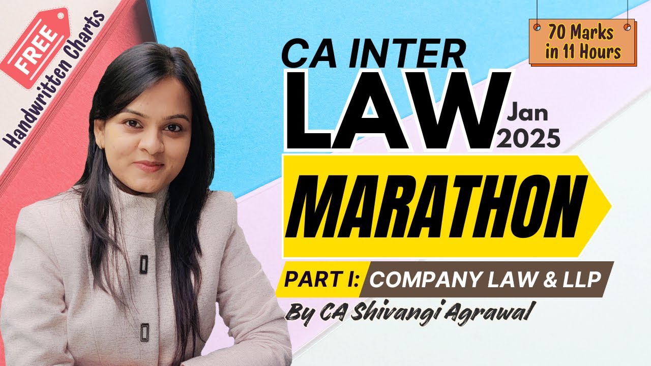 CA Inter Law Revision Marathon Jan 2025 | Company Law & LLP | CA Shivangi Agrawal