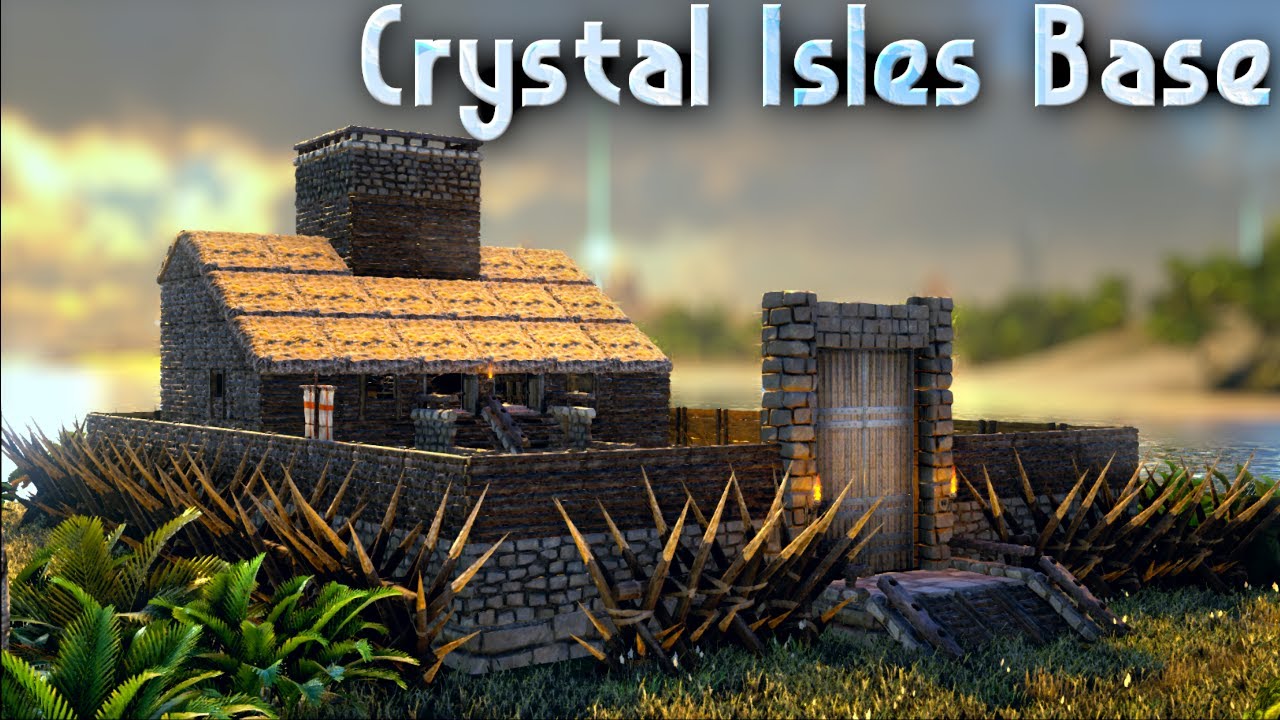 How To Build A Small Solo PvE Base | ARK - CRYSTAL ISLES