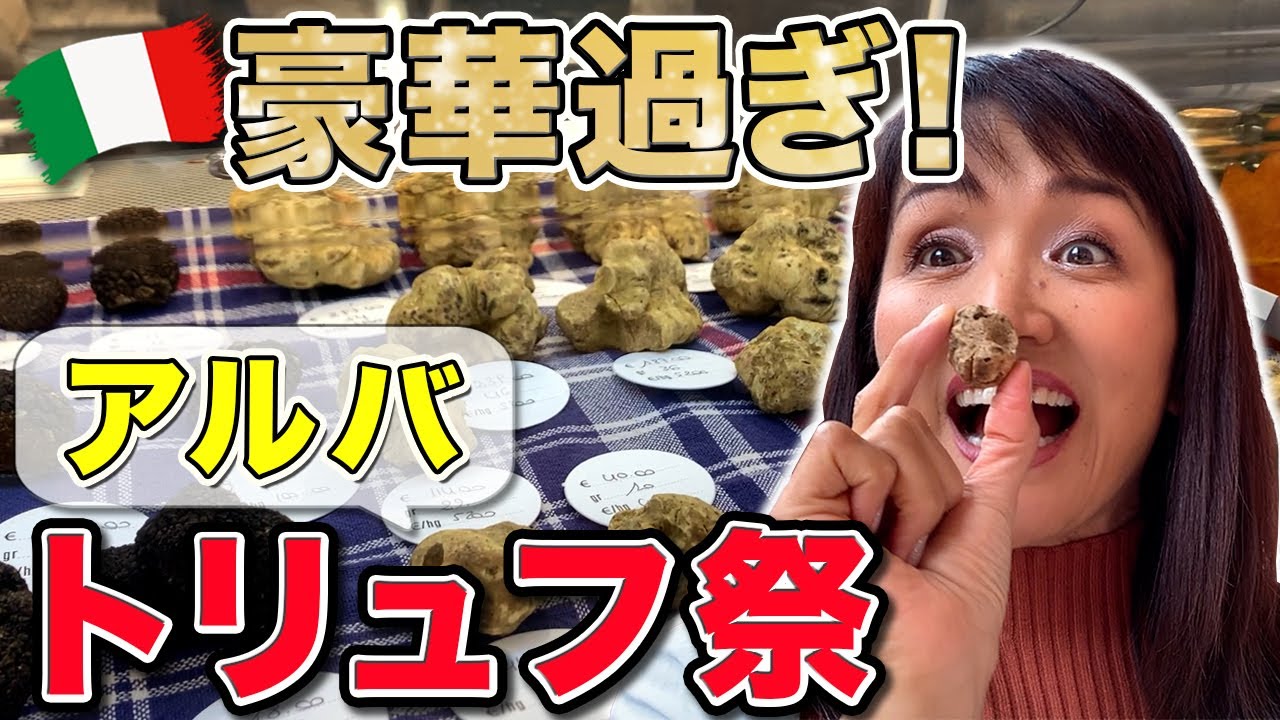 イタリアにあるアルバから高級食材トリュフ祭の様子をお届けします！【イタリアVlog】世界三大珍味のひとつトリュフを買ってみた！