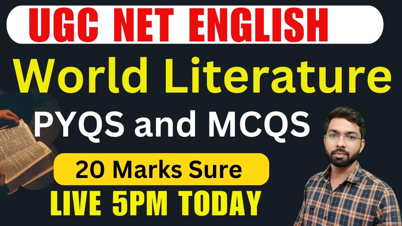 UGC NET JRF English World Literature questions  || World literature mcqs and pyqs