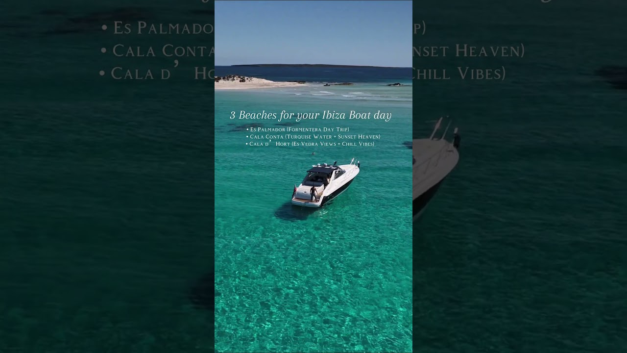 Going to Ibiza? Take note of these must see Beaches.. 📝 #ibiza #yachtlife #yachtrental #yacht