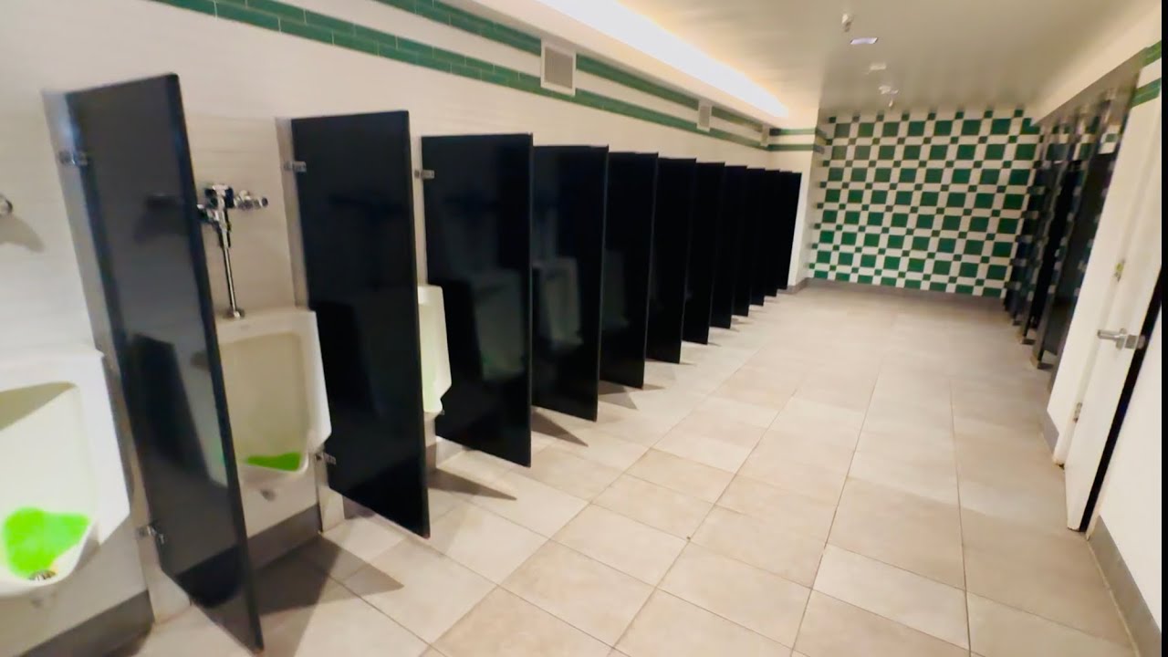 Men’s Restroom, Kohler Bardon Urinal & Kingston Toilet Flush | Santa Anita Park, Arcadia, California
