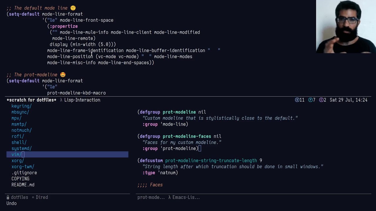 Emacs: write custom mode line