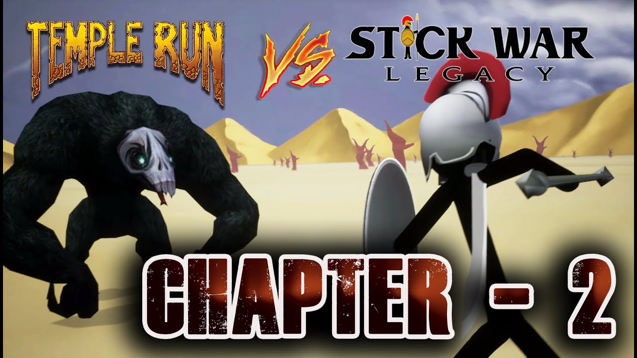 Stick War Vs Temple Run Chapter - 2 | Spearton Vs Skull Monkey