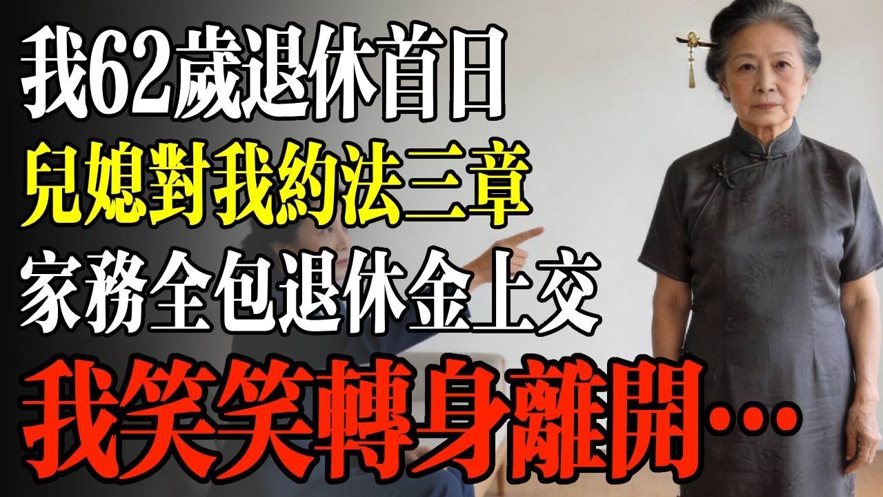 我62歲退休首日，兒媳對我約法三章，家務全包退休金上交，我笑笑轉身離開…#幸福 #人生 #故事 #老年 #退休後 #情感 #人生感悟 #養生 #哲理 #老年生活