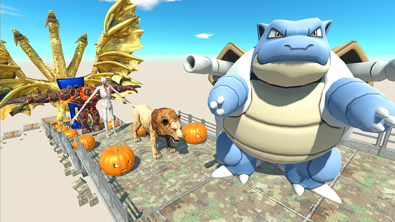 Blastoise Halloween Death Fall - Animal Revolt Battle Simulator