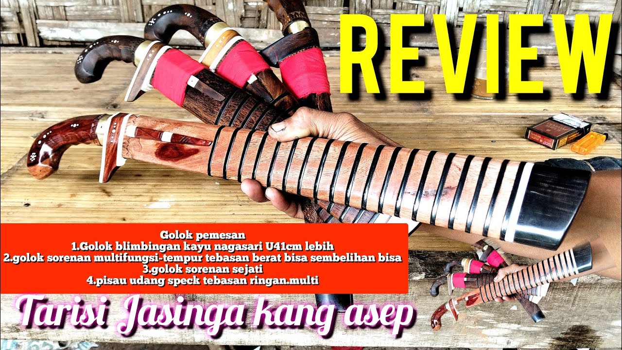 3Golok Tempur Tebas Berat-Blimbingan Kayu Nagasari U41Cm Le-2Golok Sorenan&Pisau Udang Multi🔥