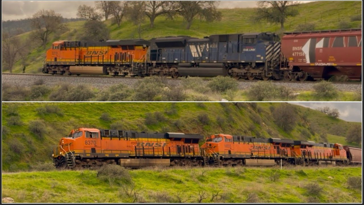 Montana Rail Link Helper! 2 BNSF Manifests dig in around the Horseshoe Curve at Caliente! | 1/8/26