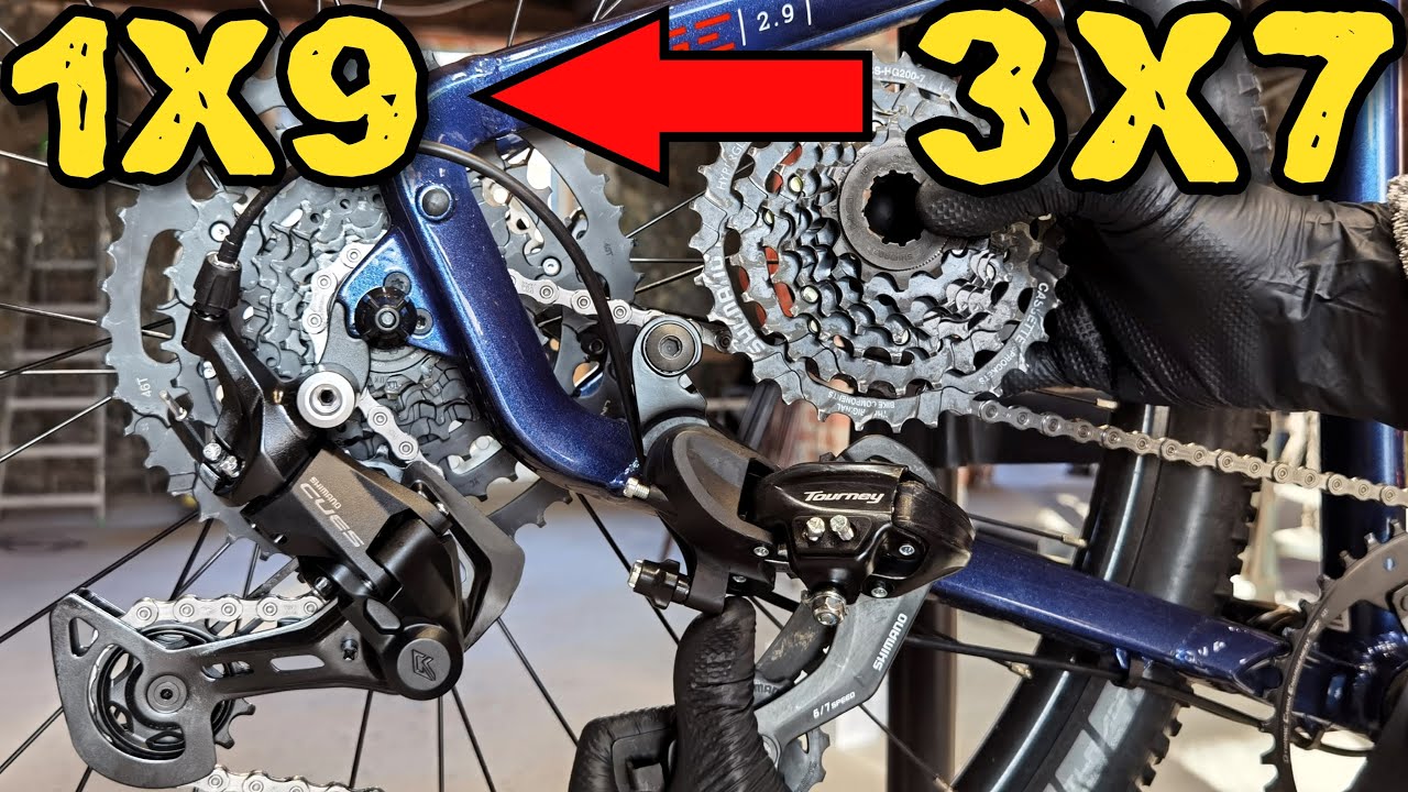 Billiges Upgrade von 3x7 nach 1x9 MTB Antrieb. €350 MTB Teil 2/3.