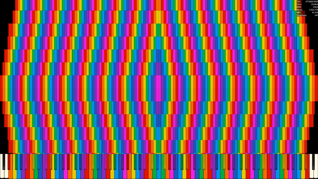 Ultralight MIDI Player. JM's Noise Challenge v5 (6,571,164 notes)