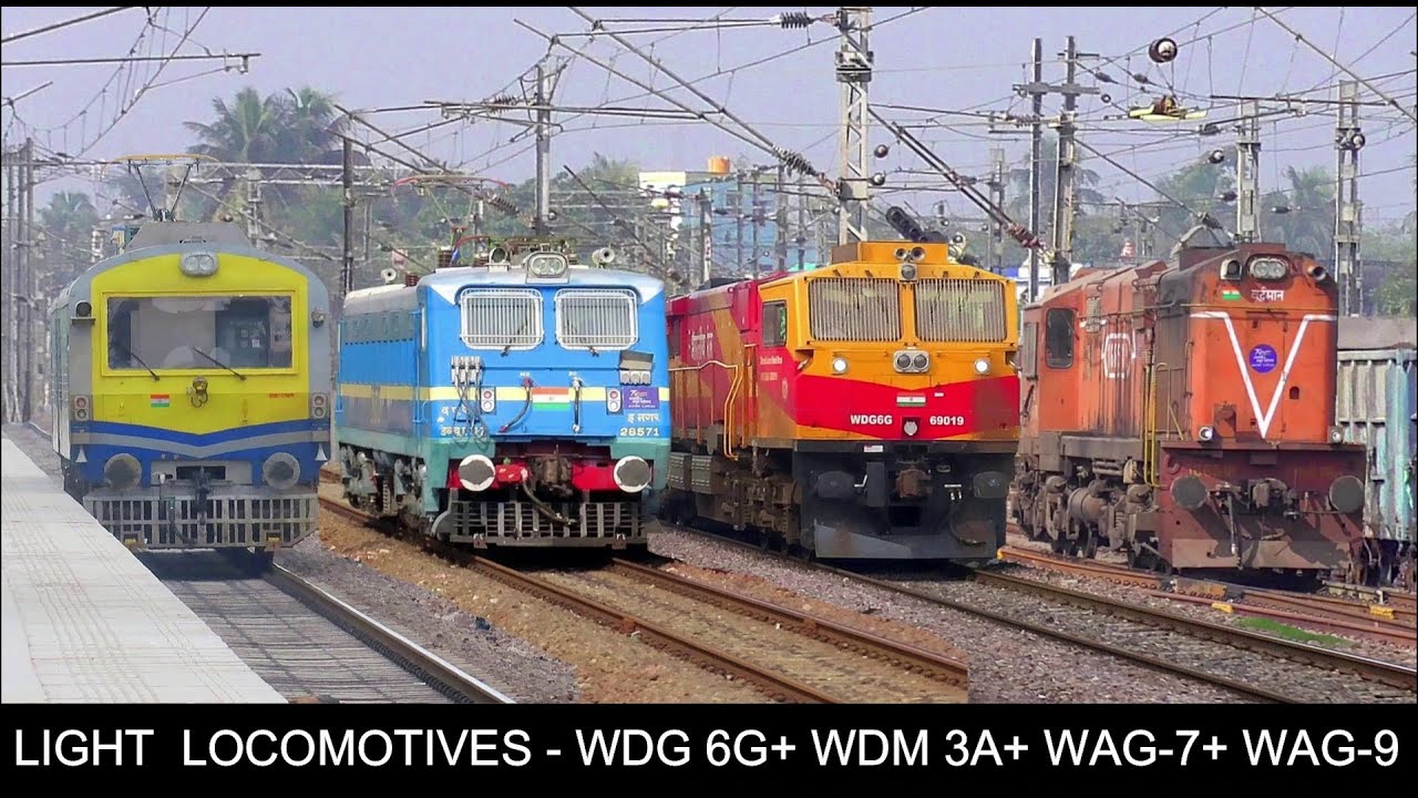 [15 in 1] Crazy Light Locomotives of INDIAN RAILWAYS | WDG 6G, WDM 3A, WAG-7, WDG 4, WAG-9, WDG 4G