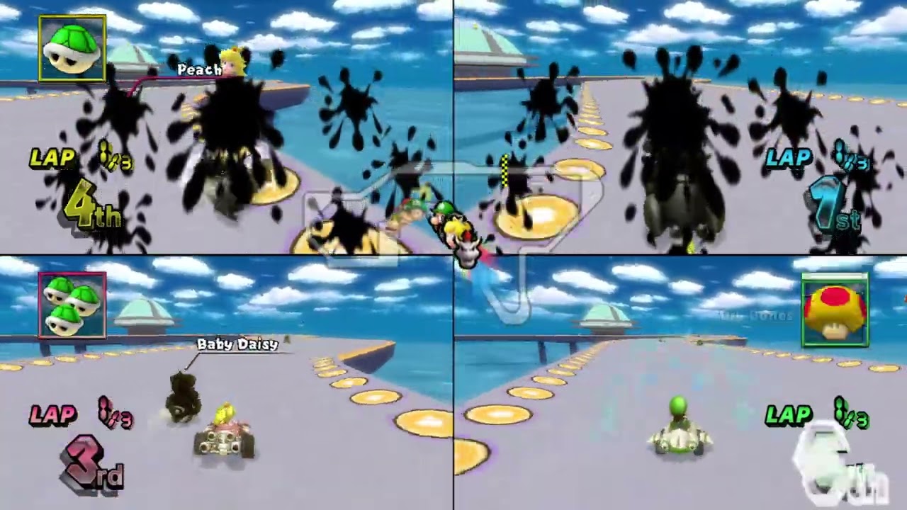 Mario Kart Wii Custom Tracks (History) ✦ 4 Players #642 (3 Tracks) Mirror