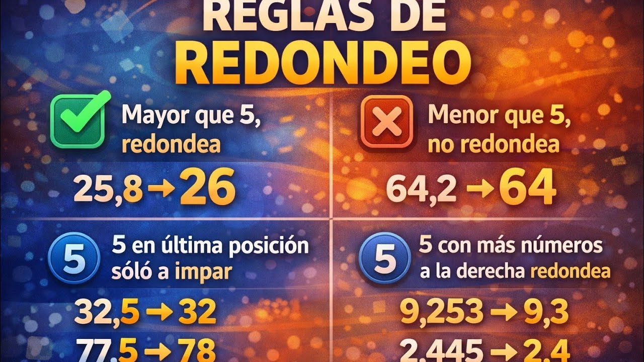Reglas de Redondeo (Fácil)  Paso a Paso con Ejemplos