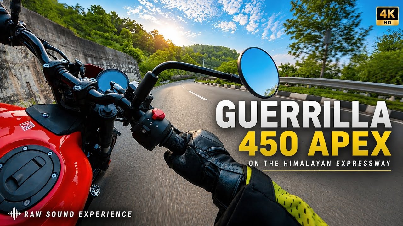 Royal Enfield Guerrilla 450 Apex | On the Himalayan Expressway | Raw Sound Experience [4K]