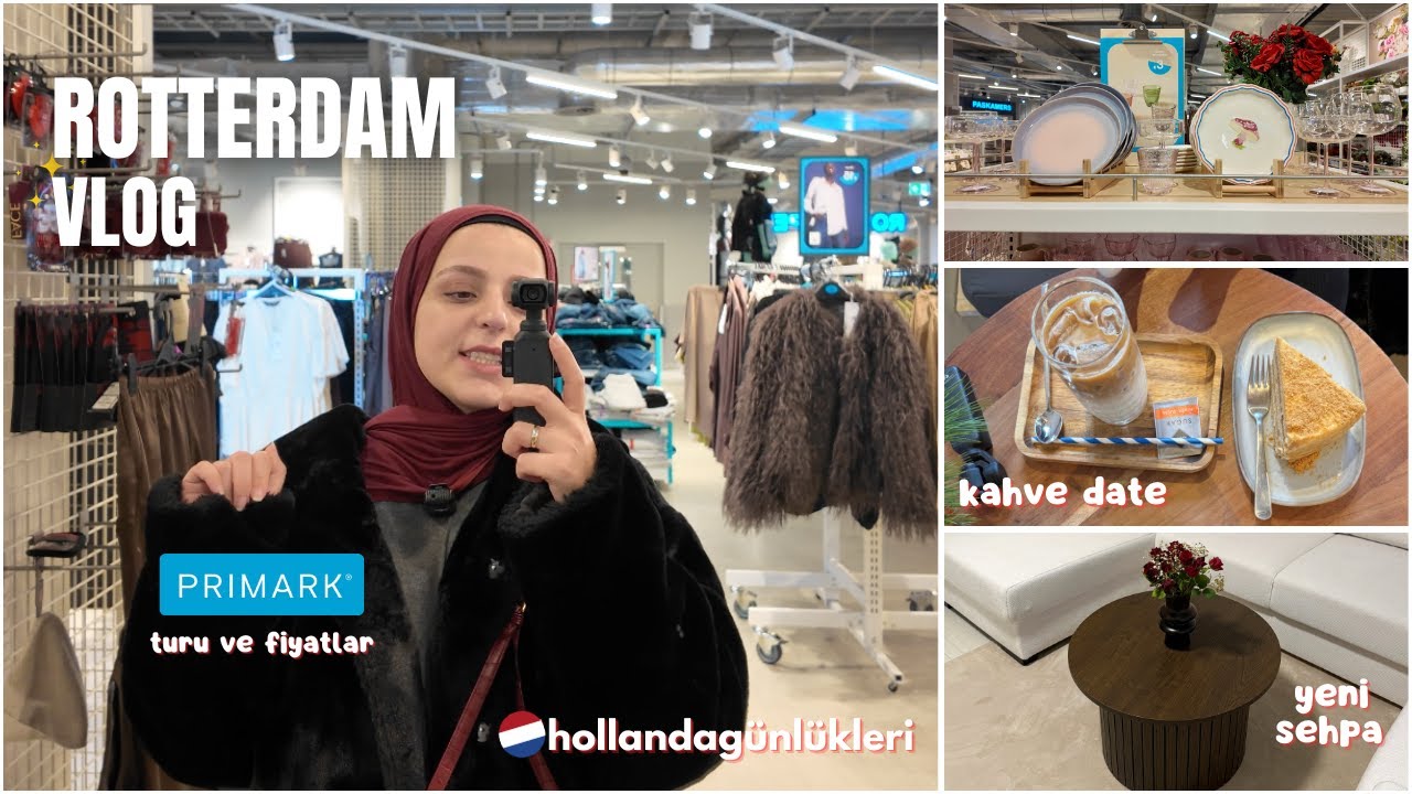 PRIMARK TURU VE FİYATLAR 🛍  | YENİ ORTA SEHPAMIZ ✨| ROTTERDAM VLOG #hollandagünlükleri #vlog