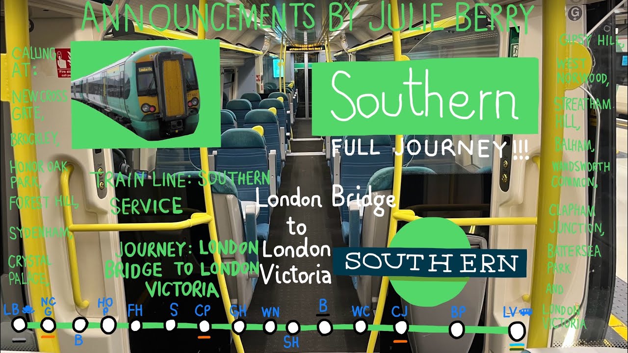💚SOUTHERN FULL JOURNEY!💚from London Bridge ➡️ London Victoria ( First Class 377 stock 2026 )