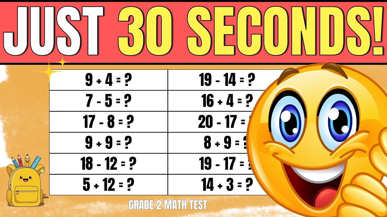 Solve the Math Table in 30 Seconds! Fun Addition & Subtraction 1-20 for Kids ✅ | Safe Place