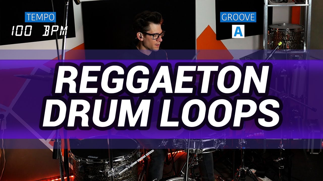 Reggaeton drum loops 100 BPM // The Hybrid Drummer