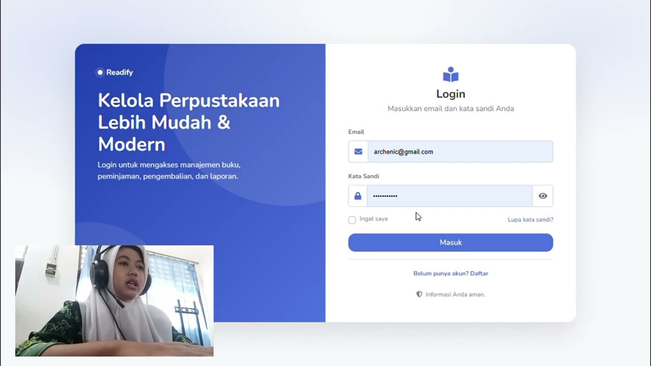 DEMONSTRASI SISTEM PERPUSTAKAAN DIGITAL : READIFY