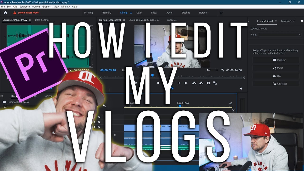 HOW TO EDIT A VLOG ! My workflow in PREMIERE PRO