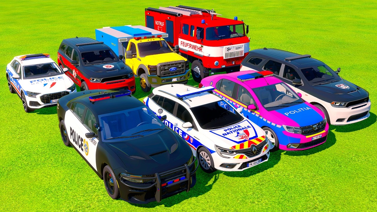 TRANSPORTING AND DRIVEN 5 POLICE, AMBULANCE, FIRE DEPARTMENT, RESCUE CARS VOL 8