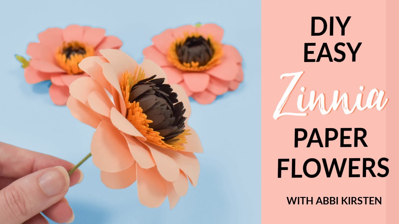 Zinnia Paper Flower Tutorial - How to Make Easy Small Paper Flowers