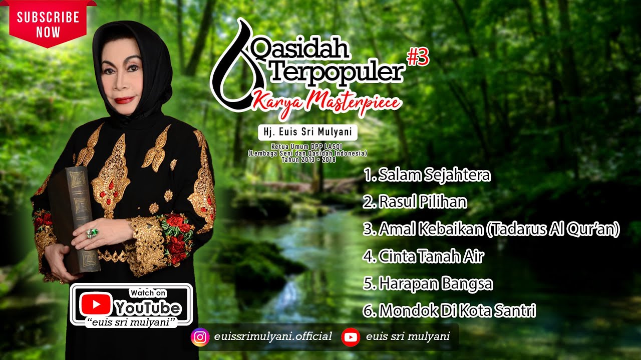 6 LAGU QASIDAH TERPOPULER #3 MASTERPIECE Hj. Euis Sri Mulyani (Official Music Video) #euissrimulyani
