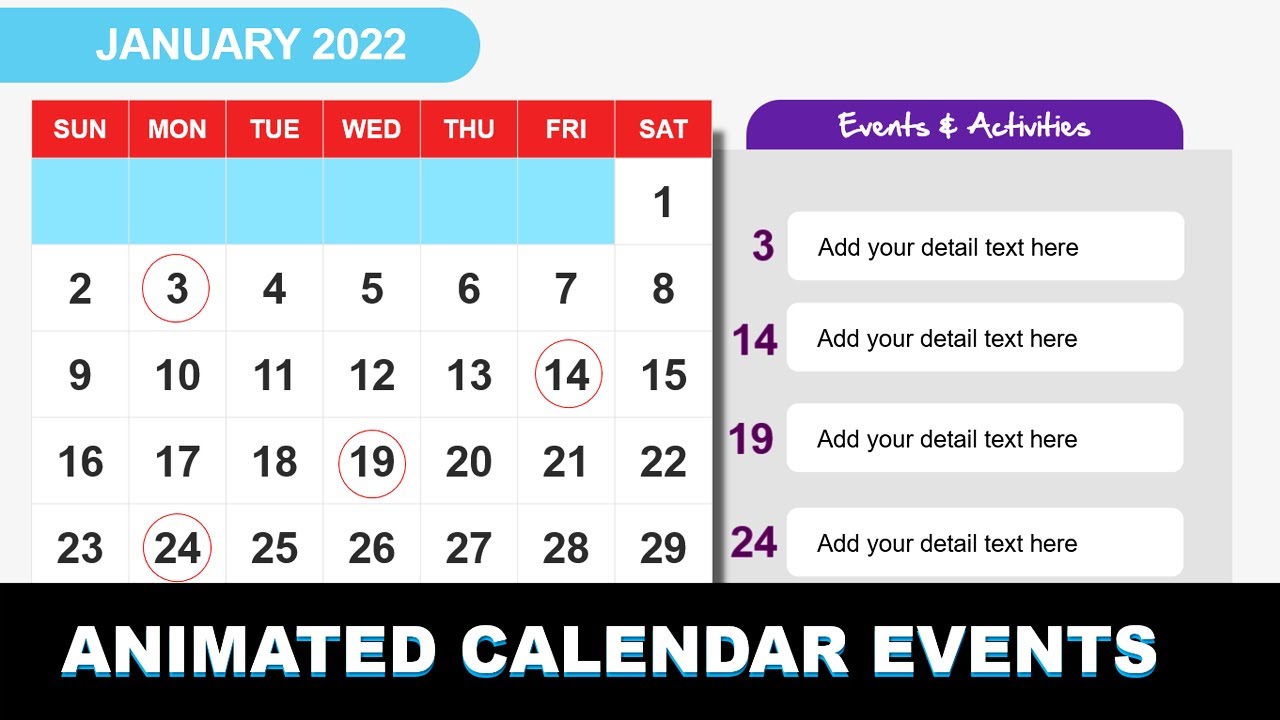 Create Animated Calendar Events Slide in PowerPoint