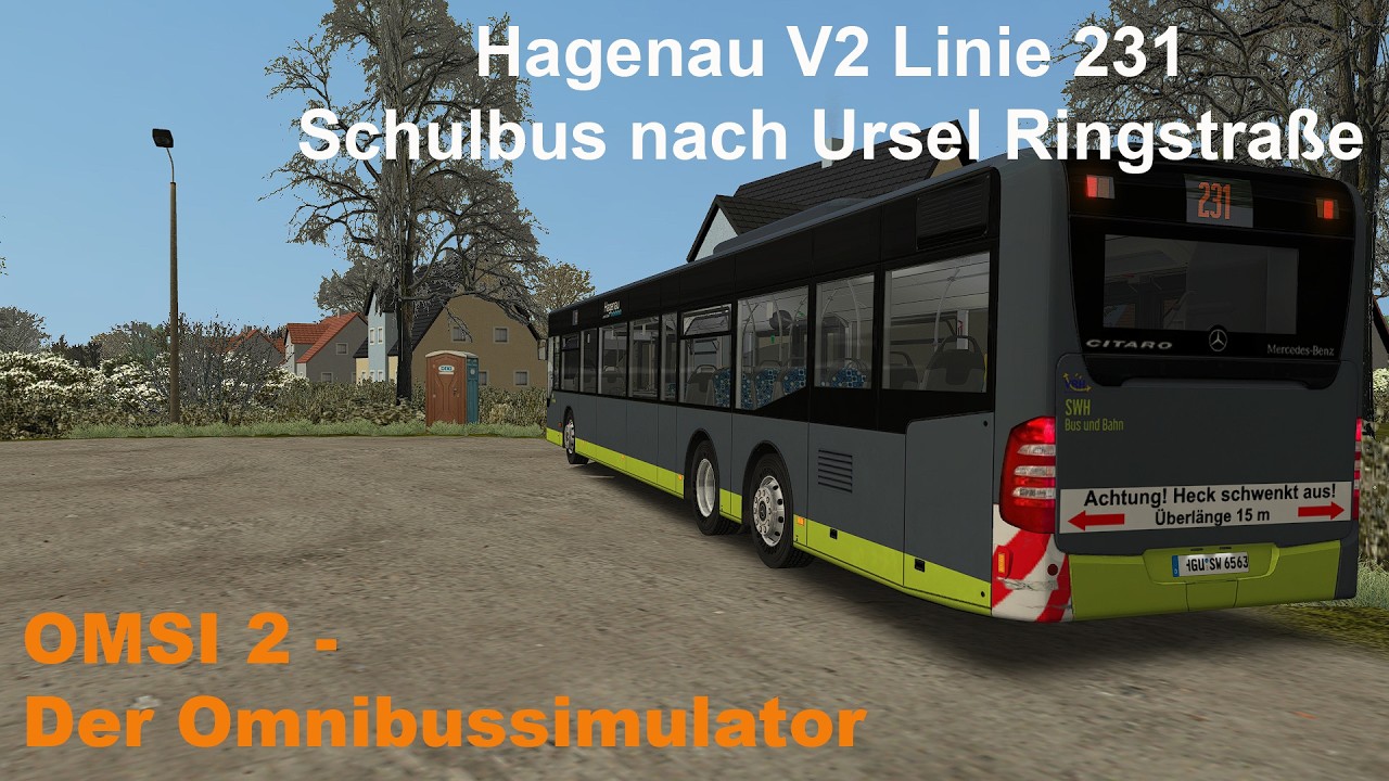 Omsi 2 Hagenau V2 Linie 231 Schulbus nach Ursel Ringstraße MB O530L FL