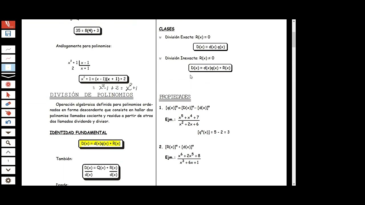 ALGEBRA -DIVISION DE POLINOMIOS , EJERCICIOS TIPO ADMISION CAYETANO UPCH MEDICINA-FACTOR QUINTO