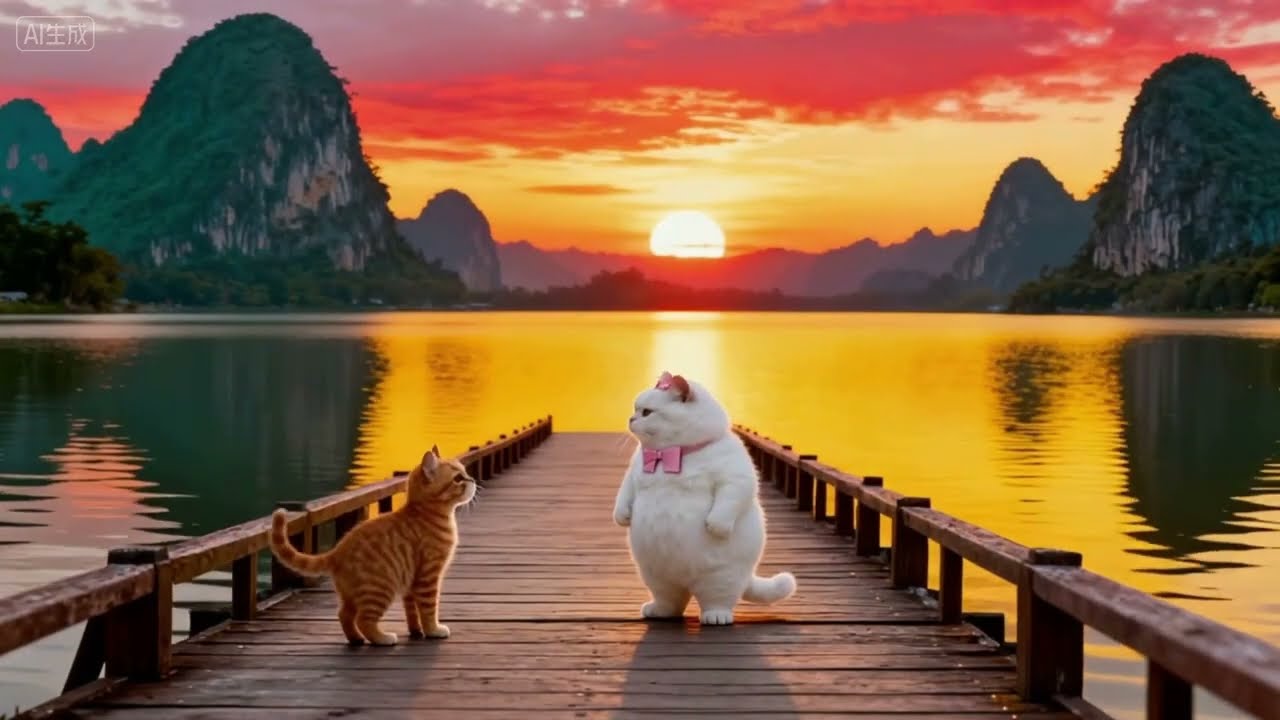 Mountains, Water, and Cats | A Cat Family's Haokun Lake Story