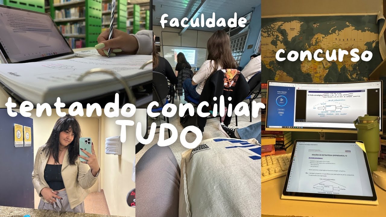 Minha rotina tentando conciliar a faculdade com os estudos para concurso e as leituras📚