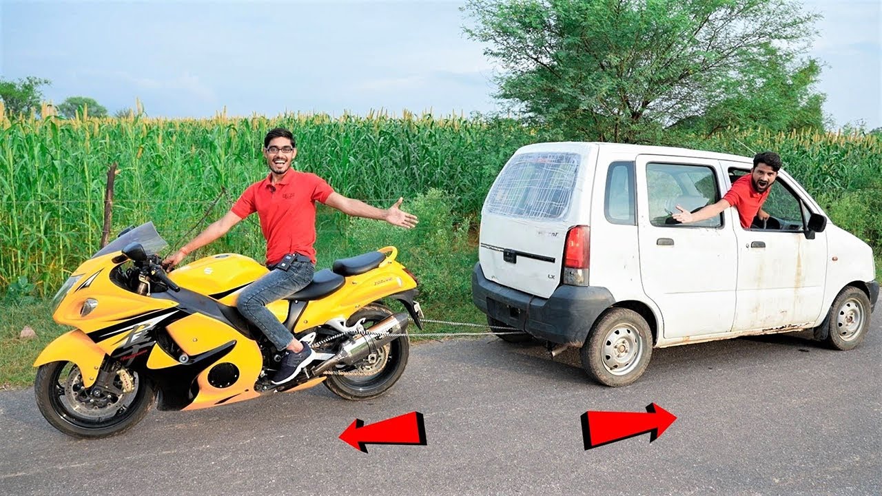 Suzuki Hayabusa VS Car Power Test | क्या गाडी, 20 लाख की बाइक को हरा पाएगी?