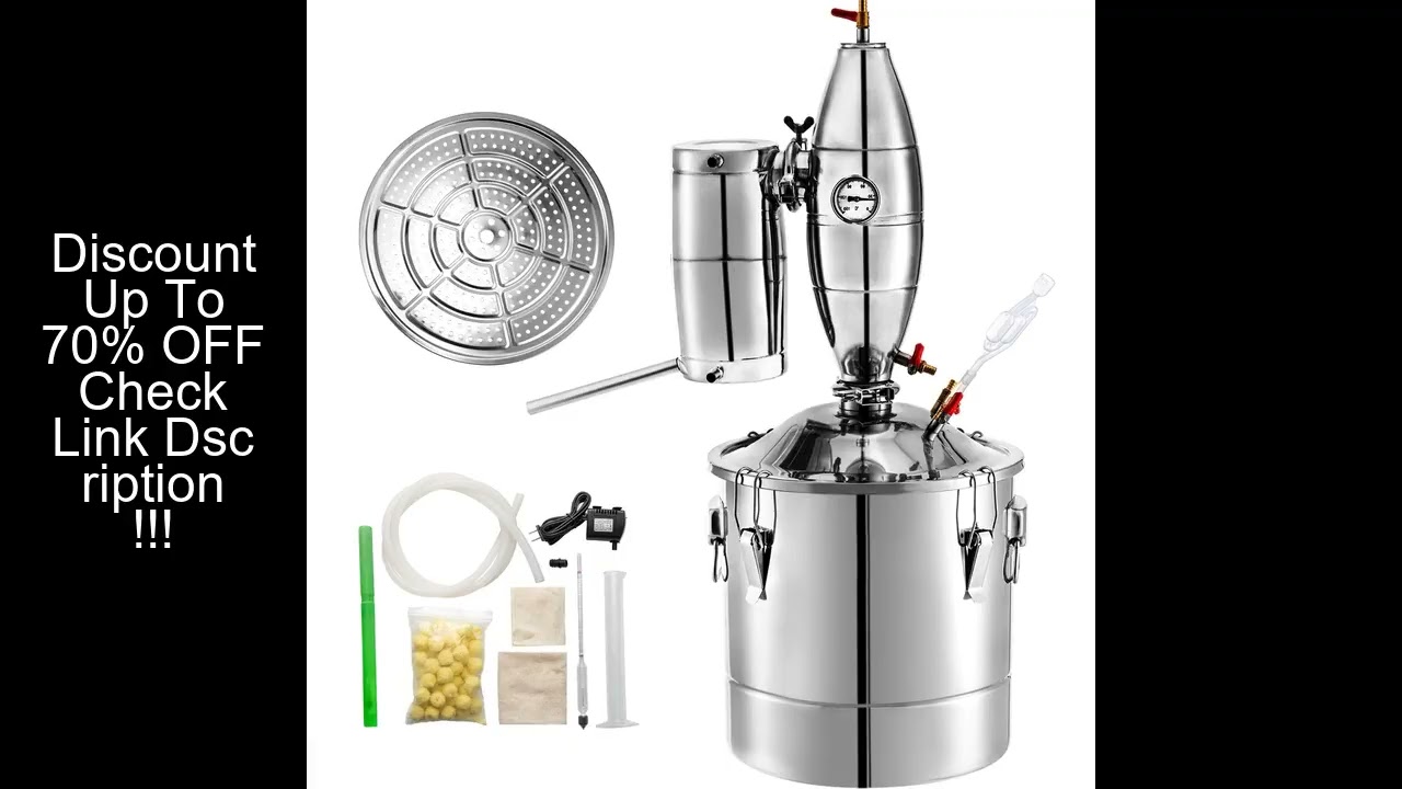 SucceBuy 20L-70L Alcohol Distiller Machine Beer Brewing Equipment DIY Wine Moonshine Apparatus Dispe