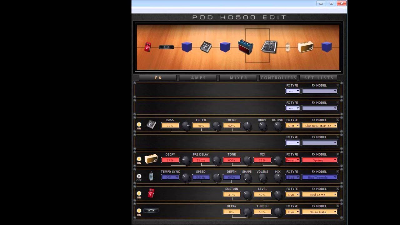 Line6　POD HD500　All　Amp　Test